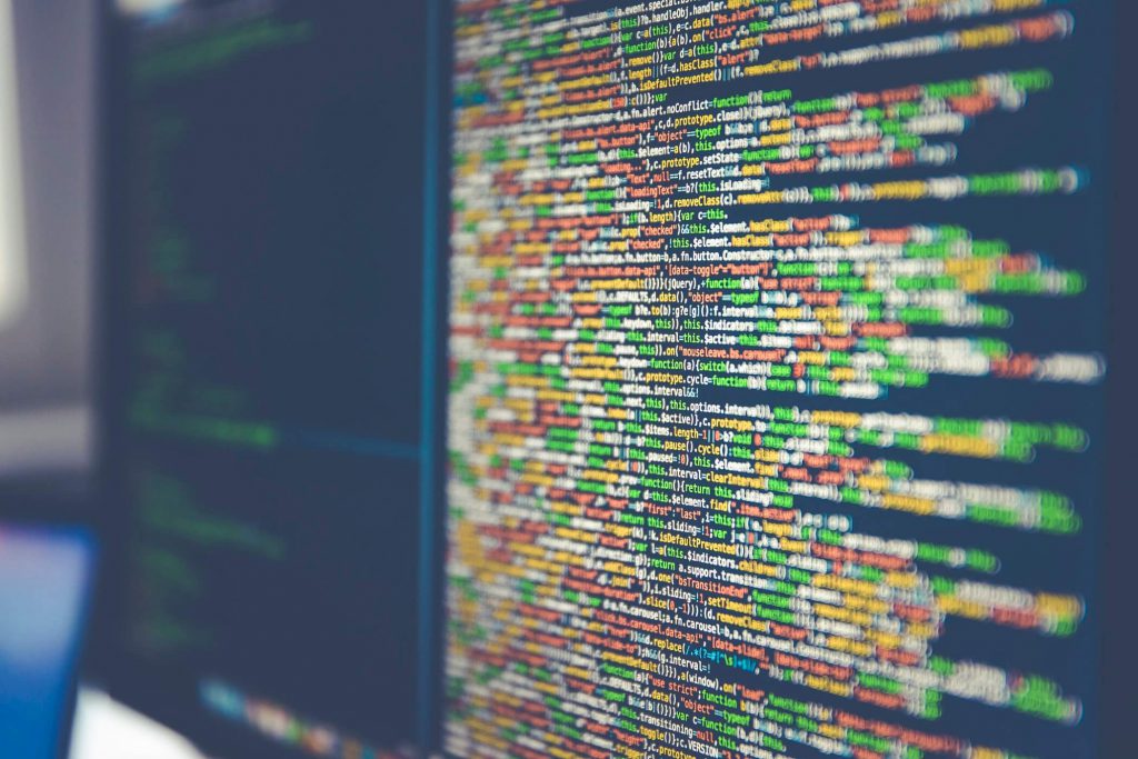 Screen with lots of complicated code.